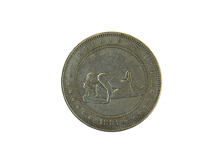 Hobo Nickel №13, монета 1 доллар США 1881 год, копия, 39 мм
