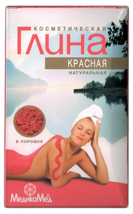 Красная косметическая глина для раздраженной кожи, 100 гр