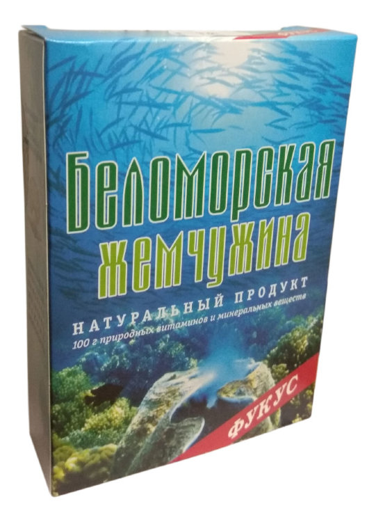 Морские водоросли Фукус сушеные пищевые "Беломорская жемчужина", 100 гр