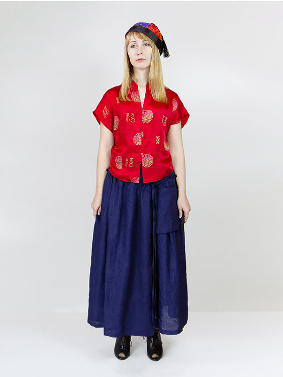 Блузка в китайском стиле, redrobe 15